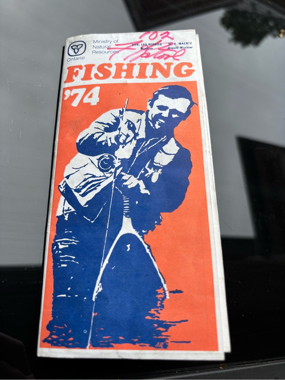 Vintage 1974 Ontario Fishing Regulations Map Brochure